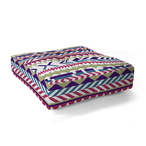 Marta Barragan Camarasa Boho tribal PTT Floor Pillow Square