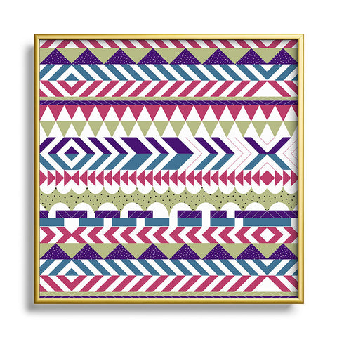 Marta Barragan Camarasa Boho tribal PTT Square Metal Framed Art Print