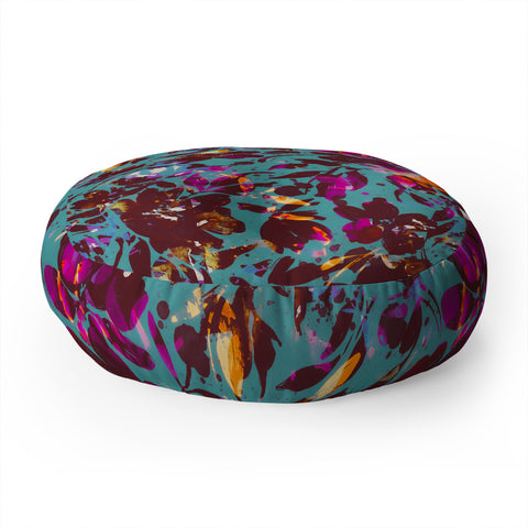 Marta Barragan Camarasa Bold Floral Expression Floor Pillow Round