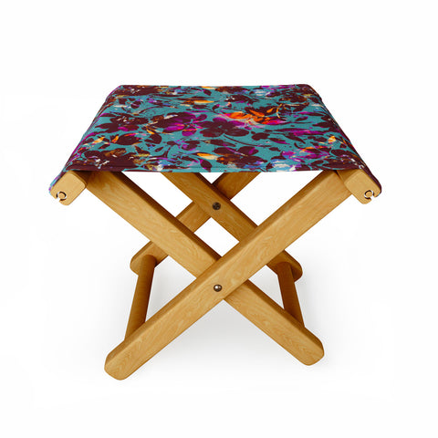 Marta Barragan Camarasa Bold Floral Expression Folding Stool
