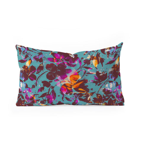 Marta Barragan Camarasa Bold Floral Expression Oblong Throw Pillow