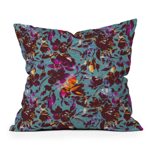 Marta Barragan Camarasa Bold Floral Expression Throw Pillow