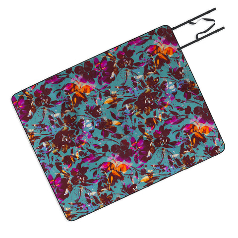 Marta Barragan Camarasa Bold Floral Expression Picnic Blanket