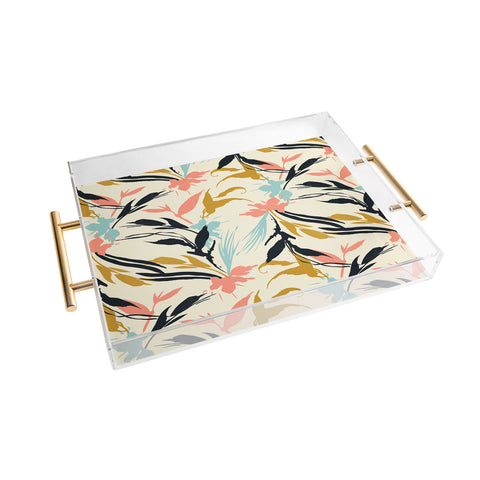 Marta Barragan Camarasa Botanical abstract art Acrylic Tray