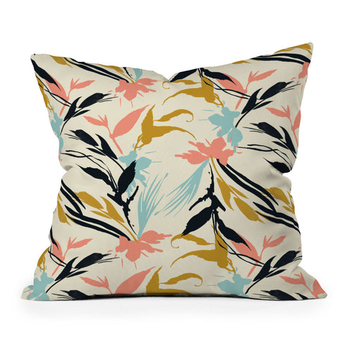 Marta Barragan Camarasa Botanical abstract art Outdoor Throw Pillow