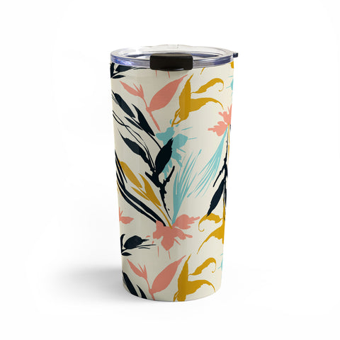Marta Barragan Camarasa Botanical abstract art Travel Mug