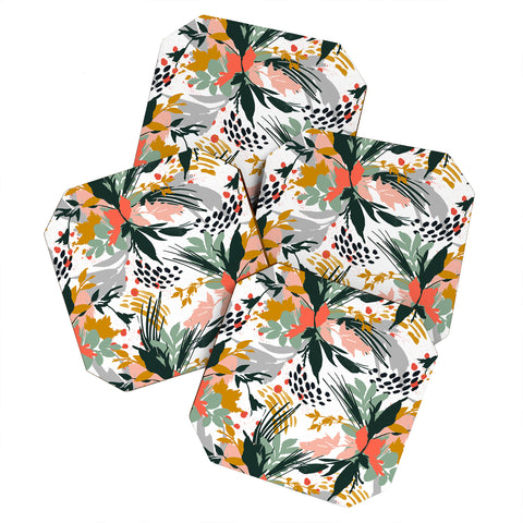 Marta Barragan Camarasa Botanical brush strokes I Coaster Set