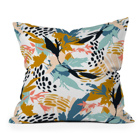 Marta Barragan Camarasa Botanical brushstrokes I Outdoor Throw Pillow