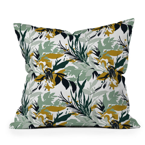 Marta Barragan Camarasa Botanical brushstrokes Outdoor Throw Pillow