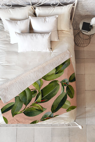 Marta Barragan Camarasa Botanical Collection 01 Fleece Throw Blanket