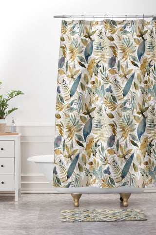 Marta Barragan Camarasa Botanical dream hues Shower Curtain And Mat