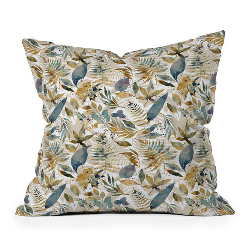 Marta Barragan Camarasa Botanical dream hues Outdoor Throw Pillow
