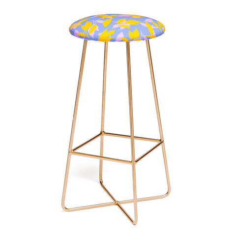 Marta Barragan Camarasa Botanical leaves simple LAV Bar Stool