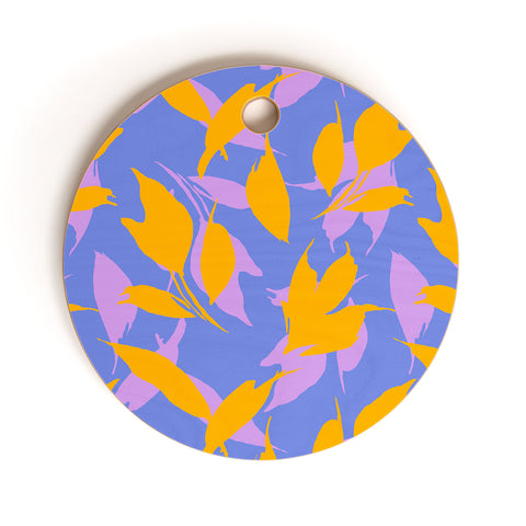 Marta Barragan Camarasa Botanical leaves simple LAV Cutting Board Round