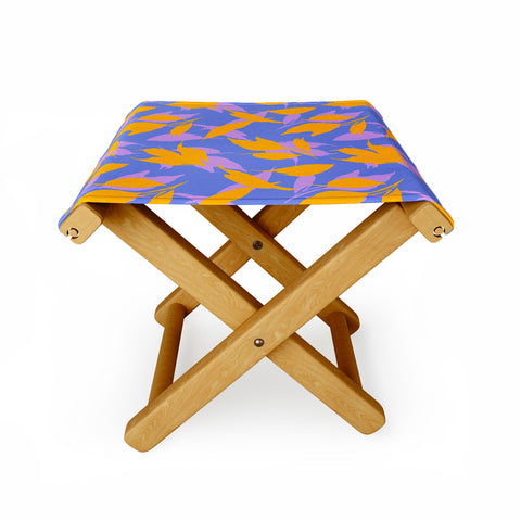 Marta Barragan Camarasa Botanical leaves simple LAV Folding Stool