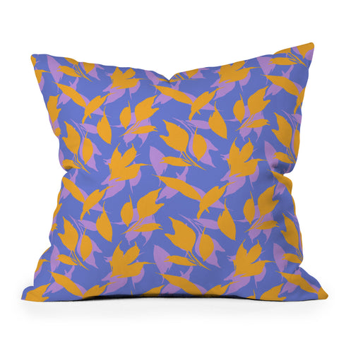 Marta Barragan Camarasa Botanical leaves simple LAV Throw Pillow