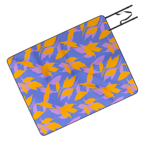 Marta Barragan Camarasa Botanical leaves simple LAV Picnic Blanket