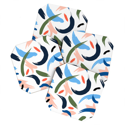 Marta Barragan Camarasa Brushstrokes 019 Coaster Set