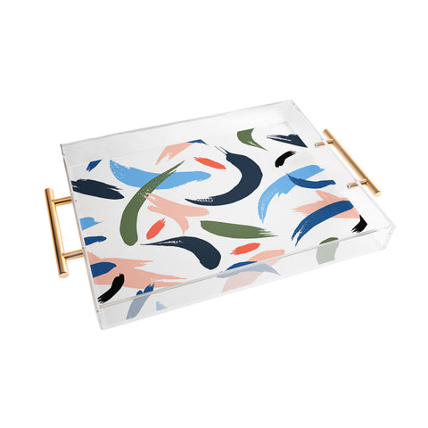 Marta Barragan Camarasa Brushstrokes 019 Acrylic Tray