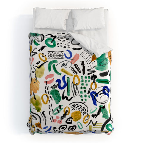 Marta Barragan Camarasa Brushstrokes art Duvet Cover