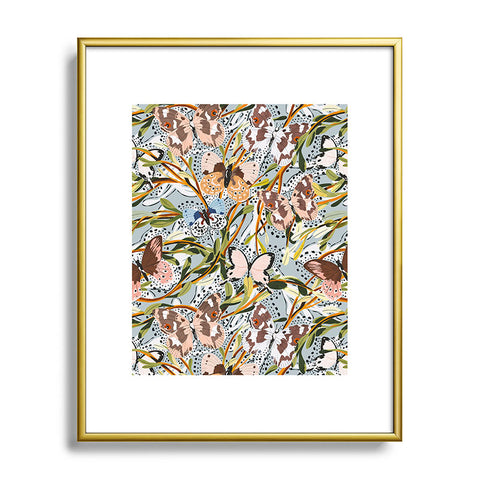 Marta Barragan Camarasa Butterflies in the meadow A Metal Framed Art Print