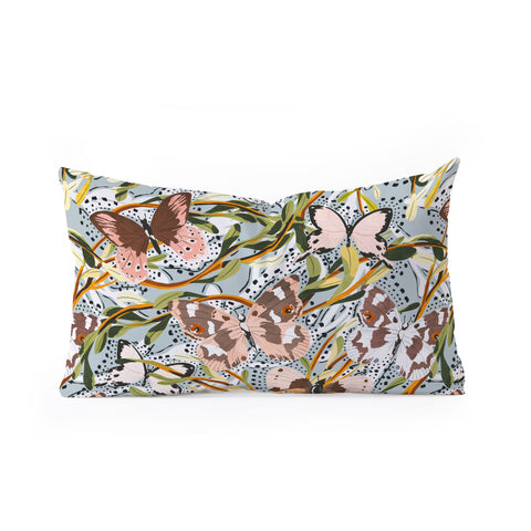 Marta Barragan Camarasa Butterflies in the meadow A Oblong Throw Pillow