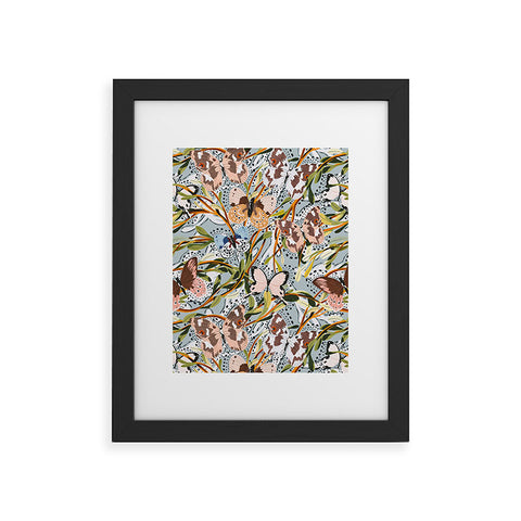 Marta Barragan Camarasa Butterflies in the meadow A Framed Art Print