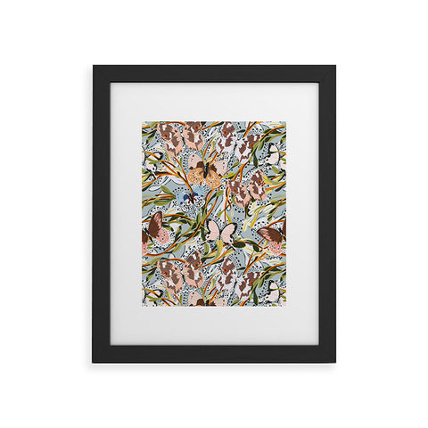 Marta Barragan Camarasa Butterflies in the meadow A Framed Art Print