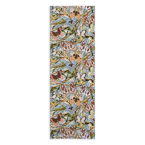 Marta Barragan Camarasa Butterflies in the meadow A Yoga Towel