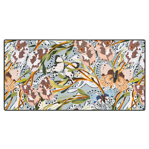 Marta Barragan Camarasa Butterflies in the meadow A Desk Mat