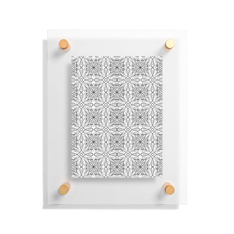 Marta Barragan Camarasa BW starry abstract mosaic Floating Acrylic Print