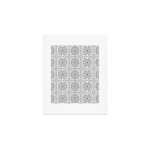 Marta Barragan Camarasa BW starry abstract mosaic Art Print