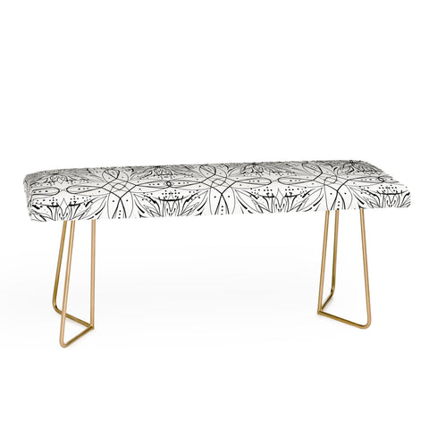 Marta Barragan Camarasa BW starry abstract mosaic Bench