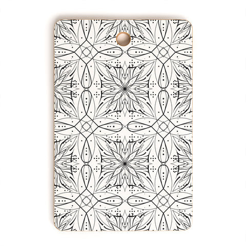 Marta Barragan Camarasa BW starry abstract mosaic Cutting Board Rectangle