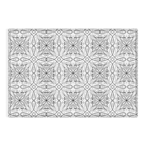Marta Barragan Camarasa BW starry abstract mosaic Outdoor Rug