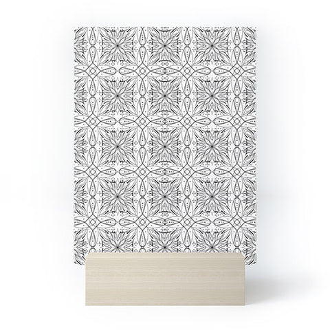 Marta Barragan Camarasa BW starry abstract mosaic Mini Art Print