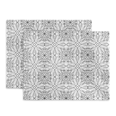 Marta Barragan Camarasa BW starry abstract mosaic Placemat