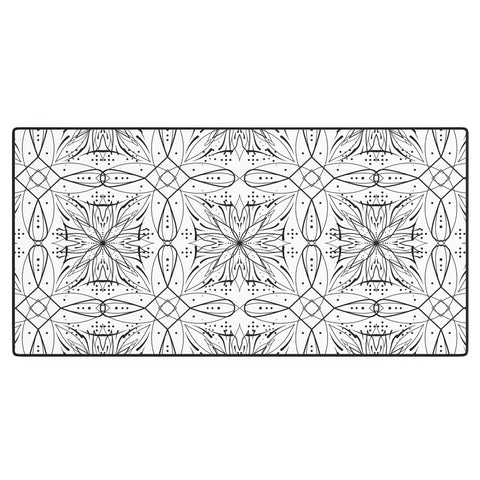 Marta Barragan Camarasa BW starry abstract mosaic Desk Mat