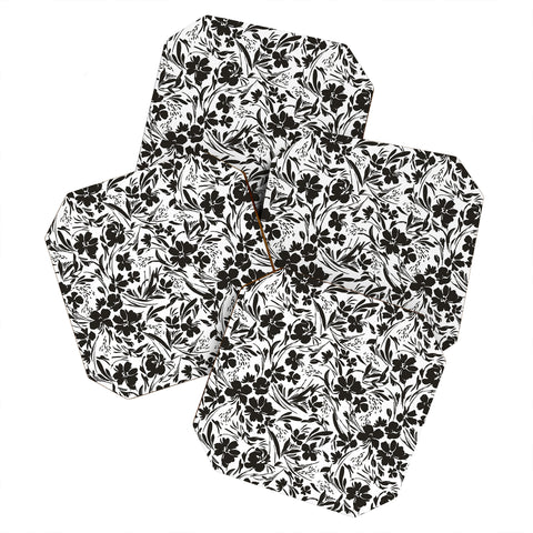 Marta Barragan Camarasa BW tropical floral Coaster Set