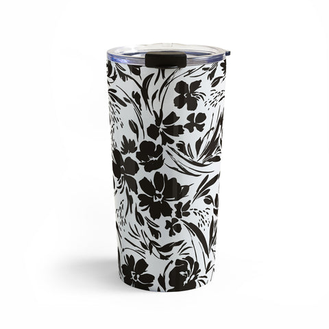 Marta Barragan Camarasa BW tropical floral Travel Mug
