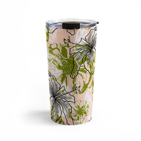 Marta Barragan Camarasa Cactus and exotic flowers Travel Mug