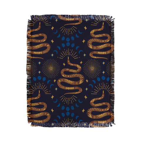 Marta Barragan Camarasa Celestial Serpent Charm Throw Blanket