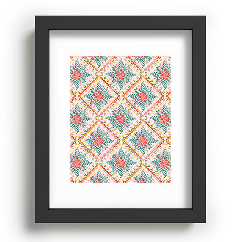 Marta Barragan Camarasa Chic Floral Geometry Recessed Framing Rectangle