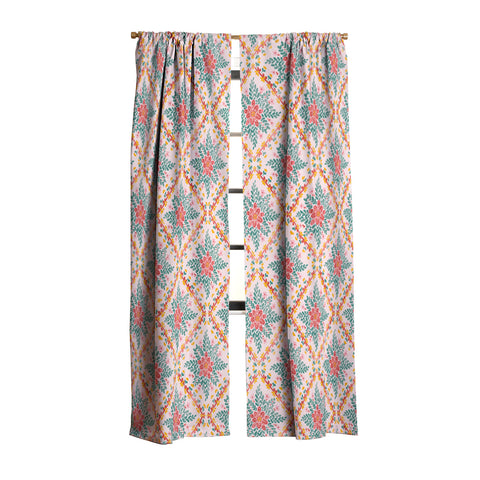 Marta Barragan Camarasa Chic Floral Geometry Blackout Window Curtain