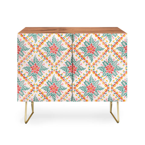 Marta Barragan Camarasa Chic Floral Geometry Credenza