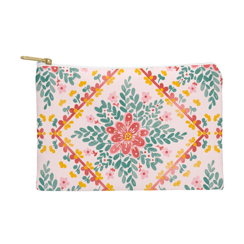 Marta Barragan Camarasa Chic Floral Geometry Pouch
