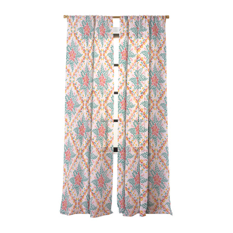 Marta Barragan Camarasa Chic Floral Geometry Sheer Window Curtain
