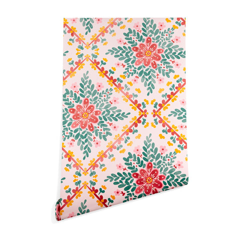 Marta Barragan Camarasa Chic Floral Geometry Wallpaper