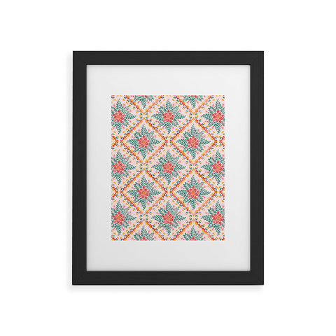 Marta Barragan Camarasa Chic Floral Geometry Framed Art Print
