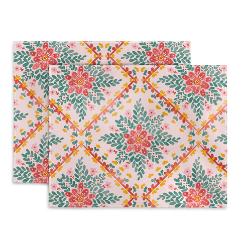 Marta Barragan Camarasa Chic Floral Geometry Placemat